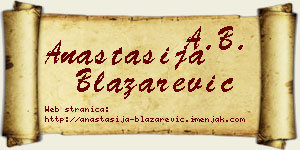 Anastasija Blažarević vizit kartica